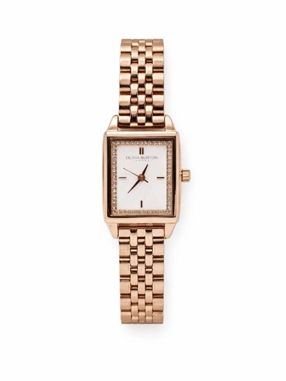 Olivia Burton Rectangular Women's Carnation Gold Quartz Watch 25.5mm